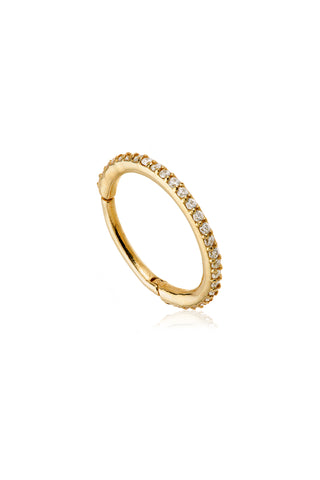 Eternal 9ct Solid Gold Pavé Hoop Earring