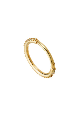 Eternal 9ct Solid Gold Pavé Hoop Earring