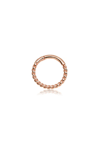 Eris Solid Rose Gold Rope Earring