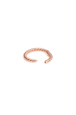 Eris Solid Rose Gold Rope Earring