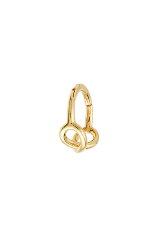 Solid Gold Infinity Hinged Earring - Gold