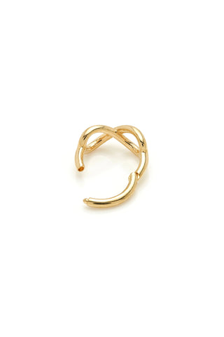 Solid Gold Infinity Hinged Earring - Gold