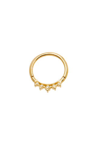 Feronia Solid Gold Graduated Gem Daith & Septum Hoop