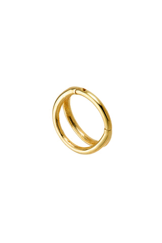 Tara Solid Gold Double Band Hoop Earring