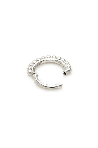 Solid Gold Multi-Ball Hinged Daith & Septum Ring - White Gold