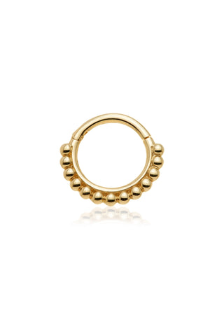 Solid Gold Multi-Ball Hinged Daith & Septum Ring - Gold