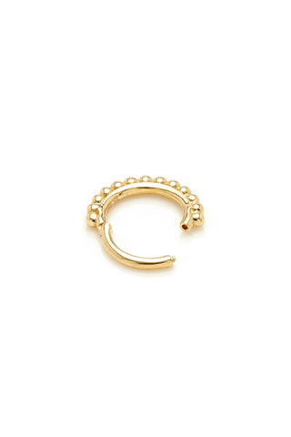 Solid Gold Multi-Ball Hinged Daith & Septum Ring - Gold