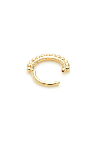 Solid Gold Multi-Ball Hinged Daith & Septum Ring - Gold