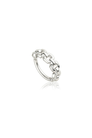 Solid Gold Chain Hinge Ring - White Gold