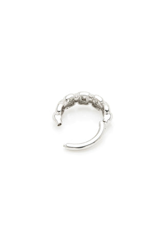 Solid Gold Chain Hinge Ring - White Gold