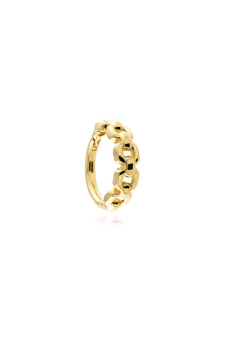 Solid Gold Chain Hinge Ring