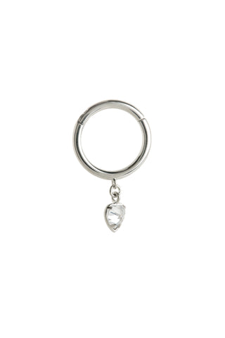 Cherish 9ct Solid White Gold Earring with Charm
