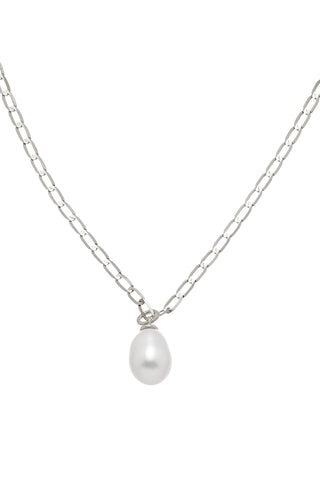 Nectar 9ct Solid Gold Pearl Necklace - White Gold