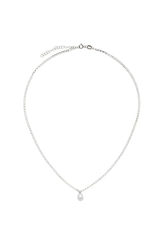 Nectar 9ct Solid Gold Pearl Necklace - White Gold