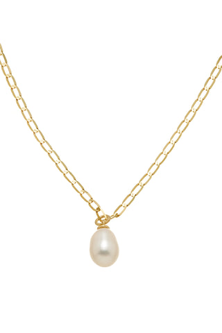 Nectar 9ct Solid Gold Pearl Necklace - Gold