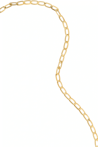 9ct Solid Gold Moon & Star Flat Curb Chain Necklace