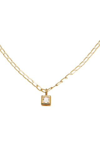 Nectar 9ct Solid Gold Square Necklace - Gold
