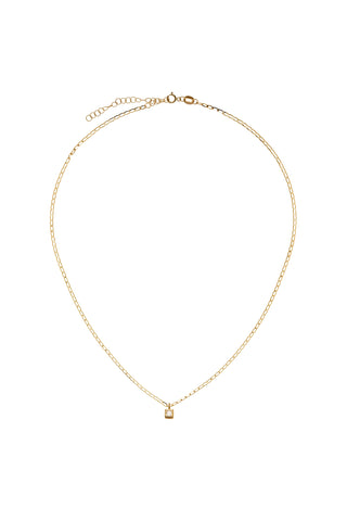Nectar 9ct Solid Gold Square Necklace - Gold