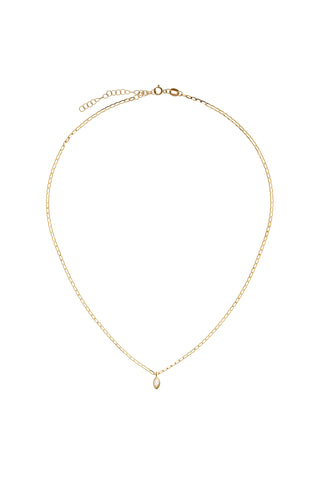 Nectar 9ct Solid Gold Marquise Necklace - Gold