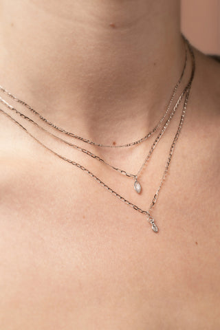 Nectar 9ct Solid Gold Goddess Necklace - White Gold