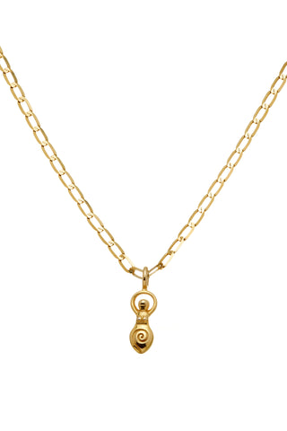 Nectar 9ct Solid Gold Goddess Necklace - Gold