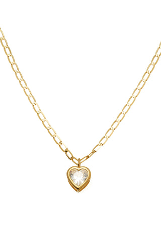 Nectar 9ct Solid Gold Heart Necklace - Gold