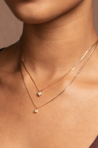 Nectar 9ct Solid Gold Heart Necklace - Gold