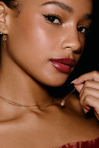 Nectar 9ct Solid Gold Web & Spider Necklace - Gold