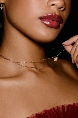 Nectar 9ct Solid Gold Web & Spider Necklace - Gold