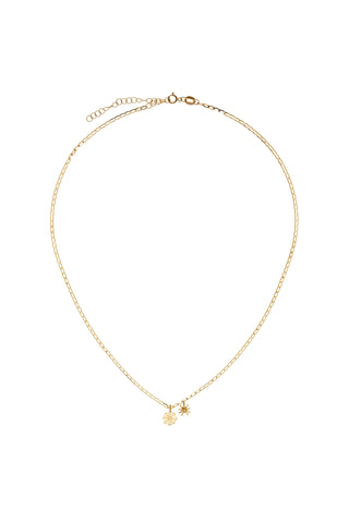 Nectar 9ct Solid Gold Web & Spider Necklace - Gold