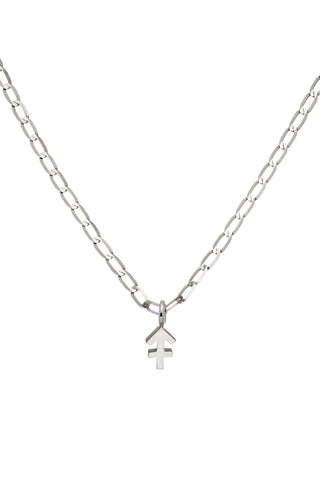 Nectar 9ct Solid Gold Sagittarius Necklace - White Gold