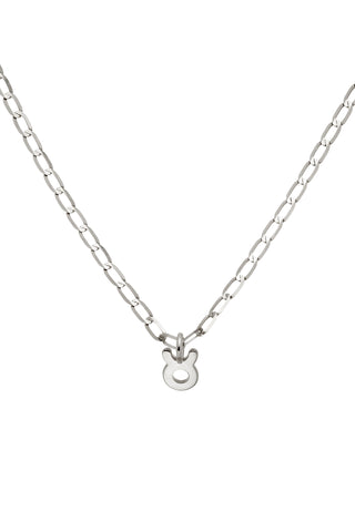 Nectar 9ct Solid Gold Taurus Necklace - White Gold