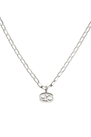 Nectar 9ct Solid Gold Cancer Necklace - White Gold