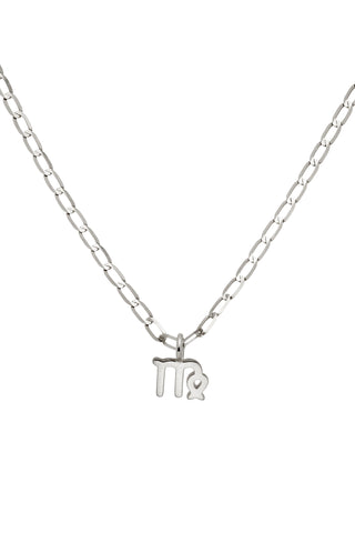 Nectar 9ct Solid Gold Virgo Necklace - White Gold