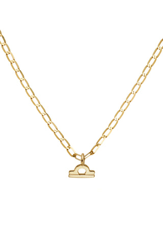 Nectar 9ct Solid Gold Libra Necklace - Gold