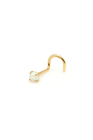 Fides 9ct Solid Gold Opal Nose Stud