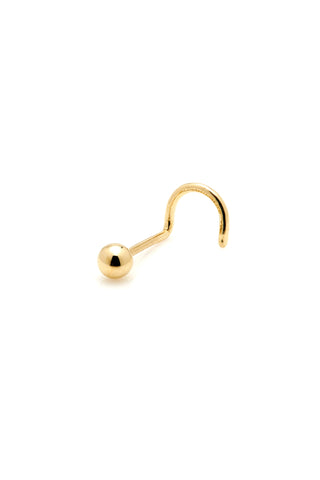 Macha Solid Gold Plain Ball Nose Stud
