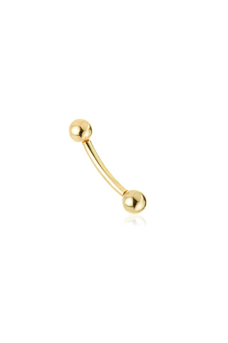 Solid 14ct Gold Internal Thread Micro Banana