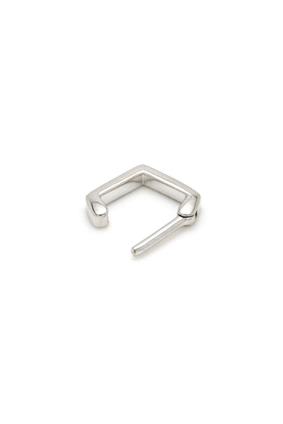 Solid 14ct Gold Wishbone Shape Hinged Septum Ring - White Gold