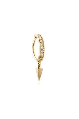 Solid Gold Jewelled Pavé Rook Ring With Pendant