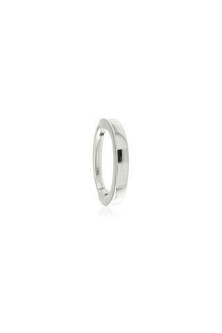 Solid White Gold Hinged Oval Rook Ring