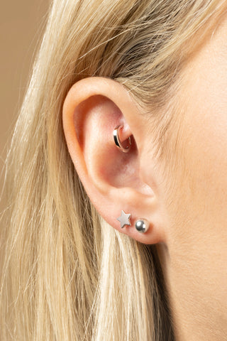 Solid White Gold Hinged Oval Rook Ring