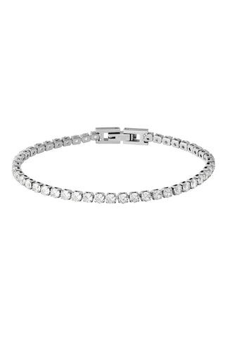Waterproof Silver Tennis Bracelet