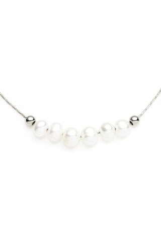 Waterproof Silver Chain Pearl Bracelet