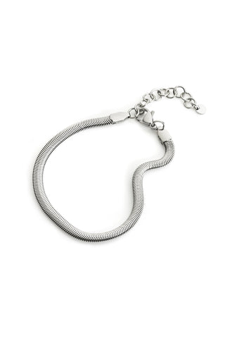 Silver Chunky Snake Chain Bracelet