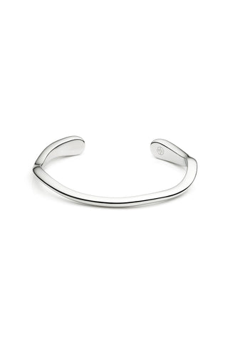 Silver Chunky Molten Bangle
