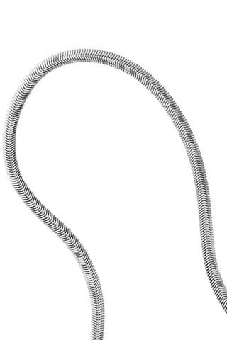 Waterproof Silver Chunky Snake Chain Necklace
