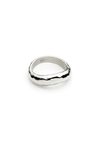Silver Chunky Molten Ring