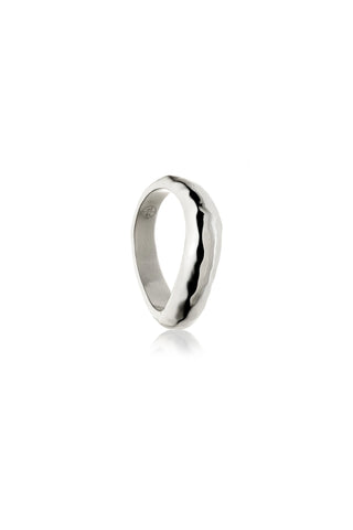 Silver Chunky Molten Ring