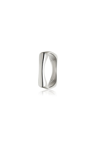 Silver Rounded Square Ring